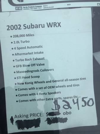 2002 Subaru WRX (Price Reduced) for sale in Kingston, RI – photo 7