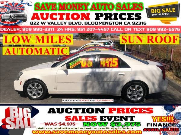 2006 CADILLAC CTS>LOW MILES>SUN ROOF>CALL 24HR for sale in BLOOMINGTON, CA