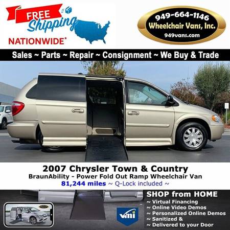 2007 Chrysler Town & Country Touring Wheelchair Van BraunAbility - -... for sale in Laguna Hills, CA – photo 3