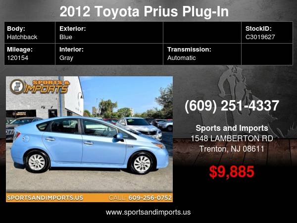 2012 Toyota Prius Plug-In 5dr HB (Natl) - cars & trucks - by dealer... for sale in Trenton, NJ – photo 2