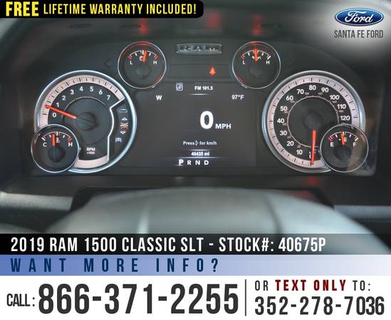 *** 2019 Ram 1500 Classic SLT *** Camera - Flex Fuel - Bluetooth -... for sale in Alachua, FL – photo 15