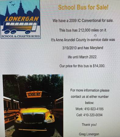 11 School Buses For Sale for sale in Millersville, MD – photo 2