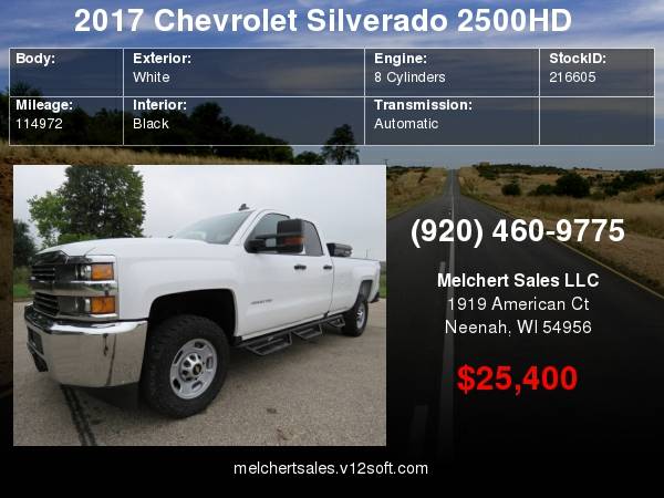 2017 CHEVROLET SILVERADO 2500HD 4WD DOUBLE CAB 143.5 WORK TRUCK for sale in Neenah, WI – photo 24