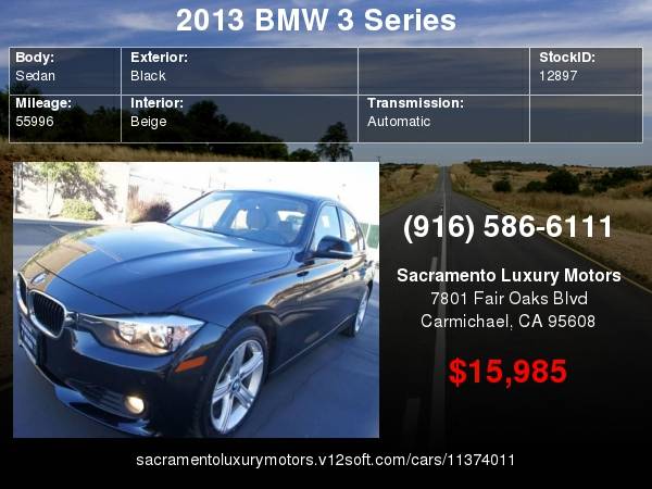 2013 BMW 3 Series 328i 55K LOW MILES LOADED WARRANTY FINANCING... for sale in Carmichael, CA – photo 24