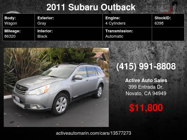 2011 Subaru Outback 2.5i Limited, Low Miles! One Owner! SALE! - cars... for sale in Novato, CA – photo 15