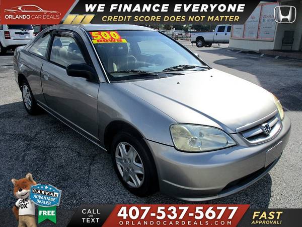 This 2003 Honda Civic LX Coupe $500 DOWN NO CREDIT CHECK for sale in Maitland, FL