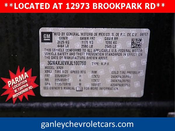 2018 Chevy Chevrolet Equinox LT suv Mosaic Black Metallic - cars &... for sale in Brook Park, OH – photo 16