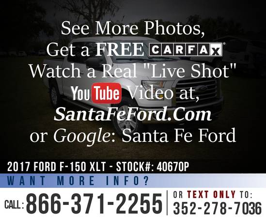 2017 Ford F150 XLT Touchscreen - Ecoboost - Camera - cars & for sale in Alachua, GA – photo 7