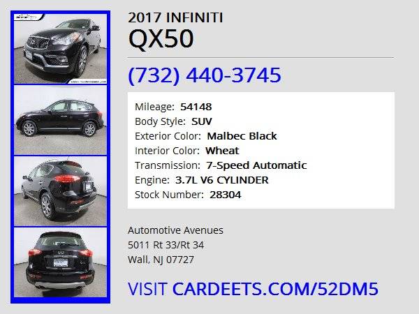 2017 INFINITI QX50, Malbec Black - - by dealer for sale in Wall, NJ – photo 22
