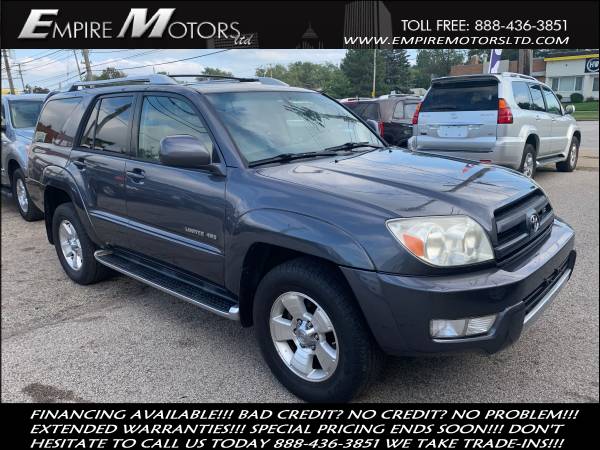 2004 Toyota 4Runner Limited 4WD V8. WARRANTY!! Clean Carfax!! Leather! for sale in Cleveland, OH