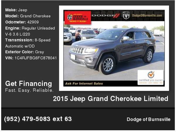 2015 Jeep Grand Cherokee Limited for sale in Burnsville, MN