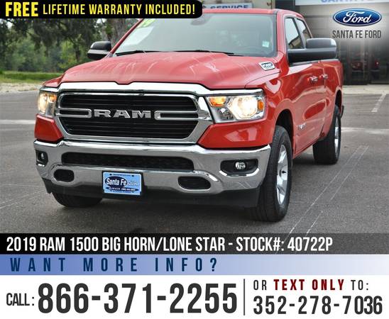 *** 2019 RAM 1500 BIG HORN/LONE STAR *** Bedliner - Push to Start -... for sale in Alachua, FL – photo 3