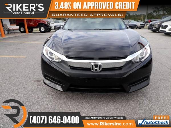 $192/mo - 2017 Honda Civic LX - 100 Approved! - cars & trucks - by... for sale in Kissimmee, FL – photo 5
