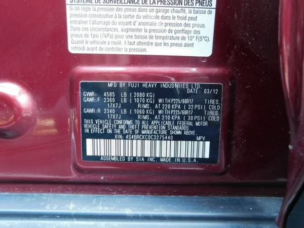 2012 Subaru Outback 2.5i Limited AWD All Wheel Drive SKU:C3275440 for sale in Johnson City, NC – photo 24