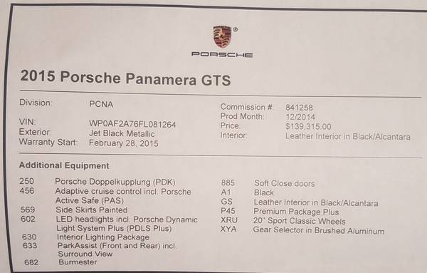 2015 Porsche Panamera GTS for sale in Indian Wells, CA – photo 3
