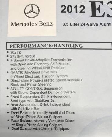 2012 Mercedes E350 4matic for sale by owner. for sale in Fresh Meadows, NY – photo 5