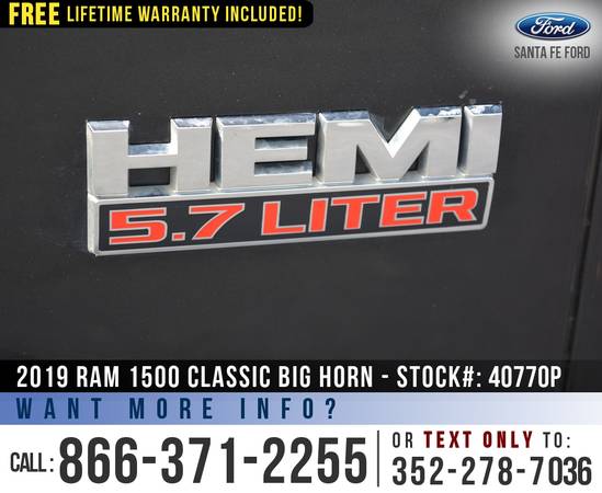 2019 RAM 1500 CLASSIC BIG HORN *** Cruise Control, Bedliner *** -... for sale in Alachua, FL – photo 20