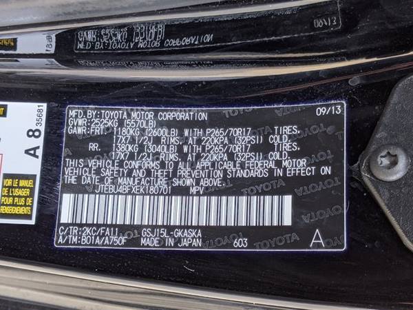 2014 Toyota FJ Cruiser 4x4 4WD Four Wheel Drive SKU: EK180701 - cars for sale in Arlington, TX – photo 24