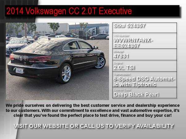 _ Volkswagen CC 2.0T Executive w/BU Camera and Navigation - cars &... for sale in Van Nuys, CA – photo 2