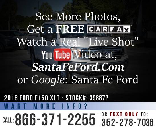 2018 FORD F150 XLT 4WD *** Ecoboost Engine, SYNC, Camera *** for sale in Alachua, FL – photo 23