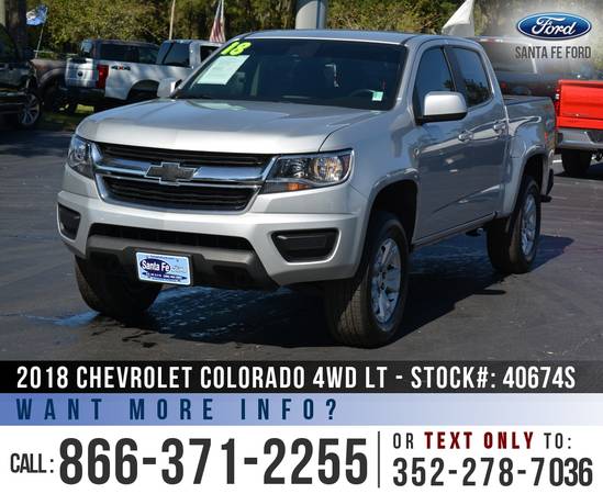 *** 2018 Chevrolet Colorado 4WD LT *** Touchscreen - Bedliner -... for sale in Alachua, FL – photo 3