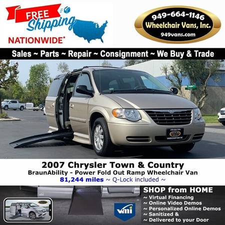 2007 Chrysler Town & Country Touring Wheelchair Van BraunAbility - -... for sale in LAGUNA HILLS, OR – photo 2