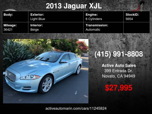 2013 Jaguar XJL AWD, BEAUTIFUL! Only 30K! SALE!! - cars & trucks -... for sale in Novato, CA – photo 20