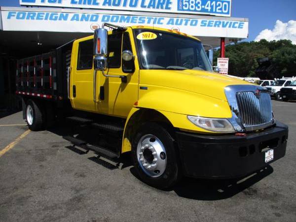 2011 International 4300 CREW CAB, 11 7 STAKE, FLAT BED TRUCK ** CAN... for sale in south amboy, MN – photo 2