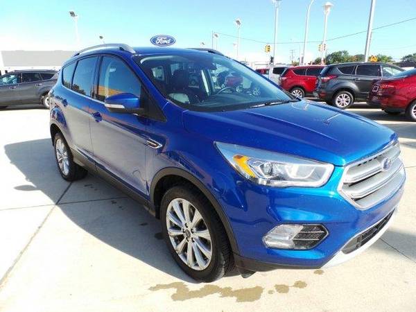 2017 Ford Escape SUV Titanium - Ford Lightning Blue Metallic for sale in St Clair Shrs, MI – photo 2