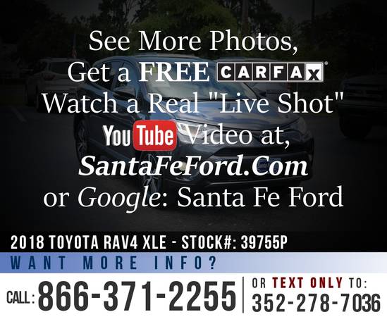‘18 Toyota RAV4 XLE *** Sunroof, Keyless Entry, Camera, Toyota SUV *** for sale in Alachua, FL – photo 23