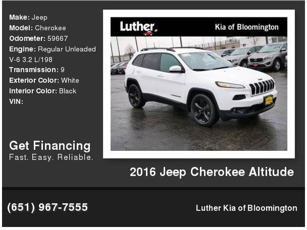 2016 Jeep Cherokee Altitude - - by dealer - vehicle for sale in Bloomington, MN
