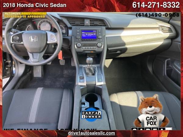 2018 Honda Civic Sedan LX Manual - cars & trucks - by dealer -... for sale in Columbus, OH – photo 8