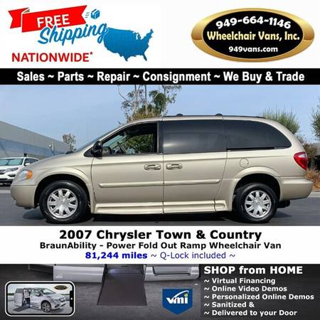 2007 Chrysler Town & Country Touring Wheelchair Van BraunAbility - -... for sale in LAGUNA HILLS, NV – photo 6