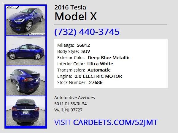 2016 Tesla Model X, Deep Blue Metallic - - by dealer for sale in Wall, NJ – photo 22