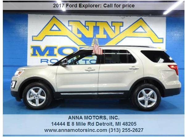 2017 FORD EXPLORER XLT 4WD,PAYMENT STARTING@$288*MONTHLY-STOP BY TODAY for sale in Detroit, MI