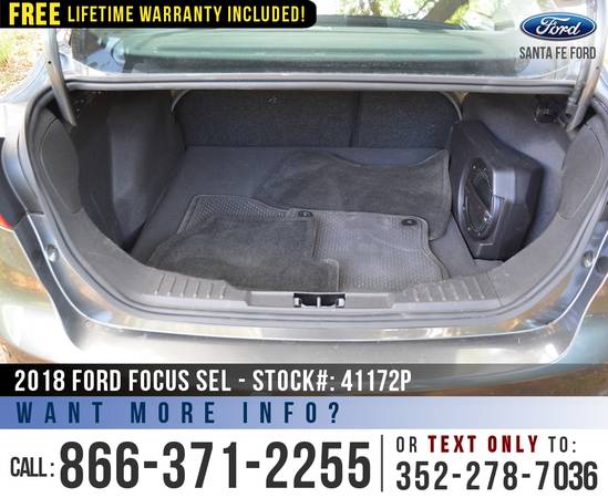 2018 Ford Focus SEL Sunroof - Backup Camera - Cruise Control for sale in Alachua, FL – photo 18