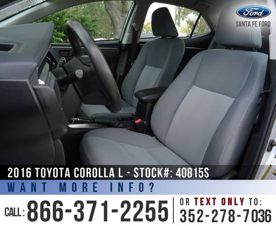‘16 Toyota Corolla L *** Cruise Control, Touchscreen, Bluetooth ***... for sale in Alachua, FL – photo 10