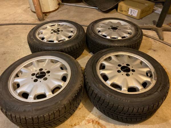 Set of 4 GENUINE Mercedes 16" RIMS Michelin Snow tires winter set -... for sale in Hampstead, NH – photo 2