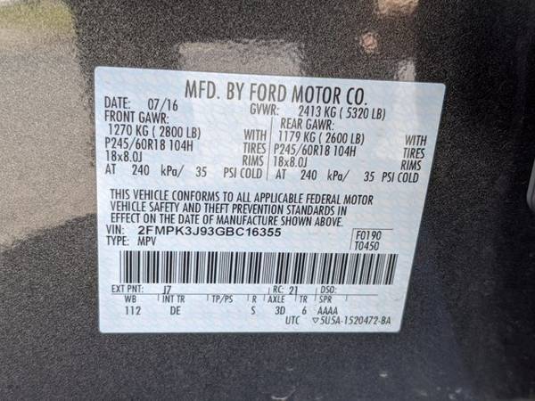 2016 Ford Edge SEL SKU:GBC16355 SUV - cars & trucks - by dealer -... for sale in Buford, GA – photo 24