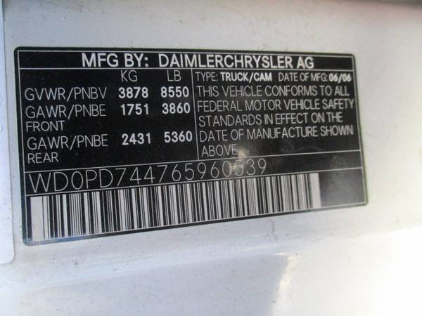 2006 DODGE MERCEDES SPRINTER HIGH ROOF EXTENDED 170 CARGO VAN CAMPER for sale in GARDENA, AZ – photo 17