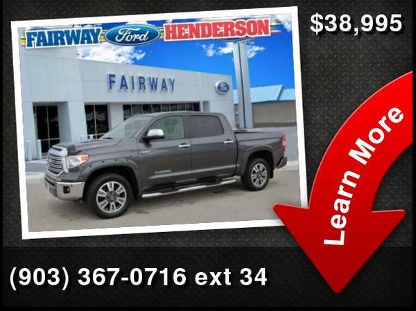 2017 Toyota Tundra Limited CrewMax - - by dealer for sale in Henderson, TX