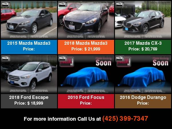 2018 Mazda Mazda3 Touring Call Tony Faux For Special Pricing for sale in Everett, WA – photo 3