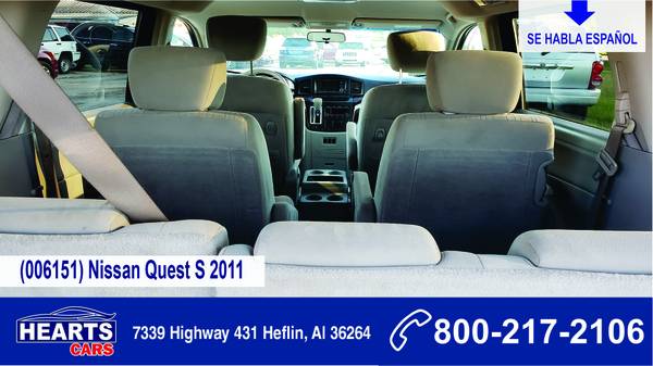 Nissan Quest S 2011-VERY PRETTY (006151) - cars & trucks - by dealer... for sale in Heflin, AL – photo 6