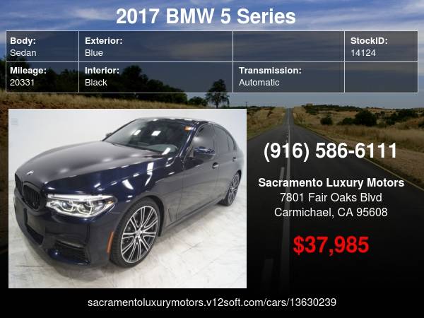 2017 BMW 5 Series 540i M PKG 20K MILES LOADED WARRANTY with - cars &... for sale in Carmichael, CA – photo 24