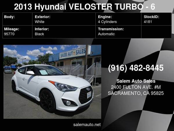 2013 Hyundai VELOSTER TURBO - 6 SPEED MANUAL TRANSMISSION - LEATHER for sale in Sacramento , CA – photo 20