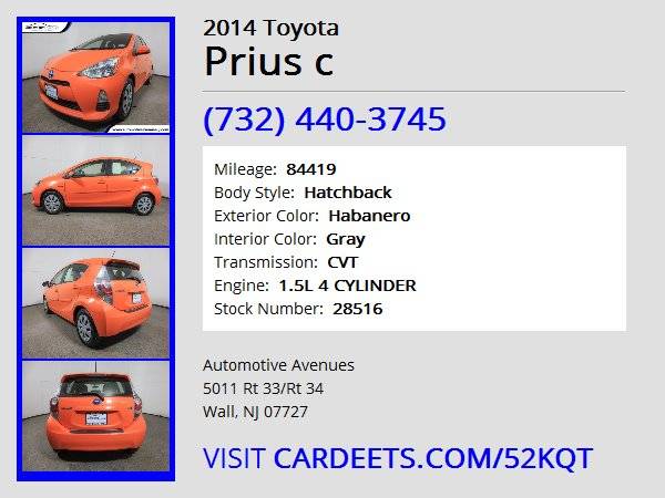 2014 Toyota Prius c, Habanero - - by dealer - vehicle for sale in Wall, NJ – photo 21