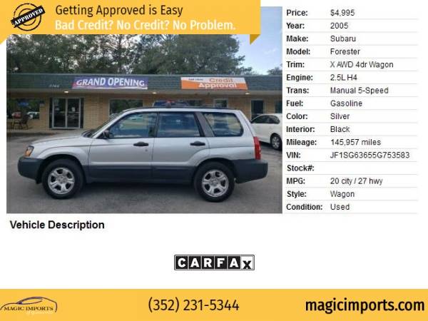 2005 Subaru Forester (Natl) 4dr 2.5 X Auto - cars & trucks - by... for sale in Melrose, FL – photo 2
