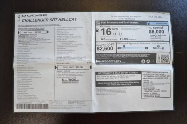 2017 Dodge Challenger Dodge SRT HELLCAT HEMI Supercharged 6 Speed Man for sale in Lomita, CA – photo 18