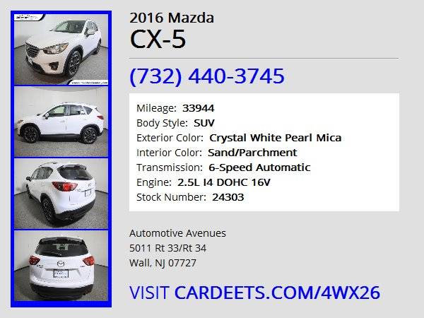 2016 Mazda CX-5, Crystal White Pearl Mica - cars & trucks - by... for sale in Wall, NJ – photo 22
