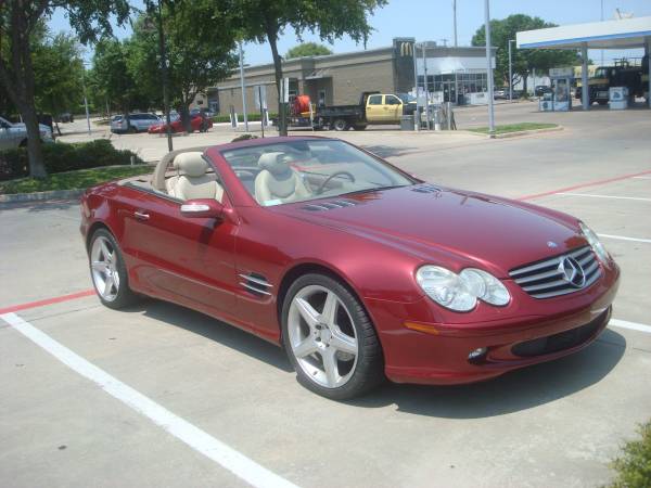 2005 MERCEDES SL500 MAROON/TAN LEATHER 139, 989 ACTUAL MILES - cars for sale in Jenks, OK – photo 2